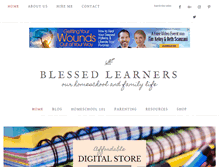 Tablet Screenshot of blessedlearners.com